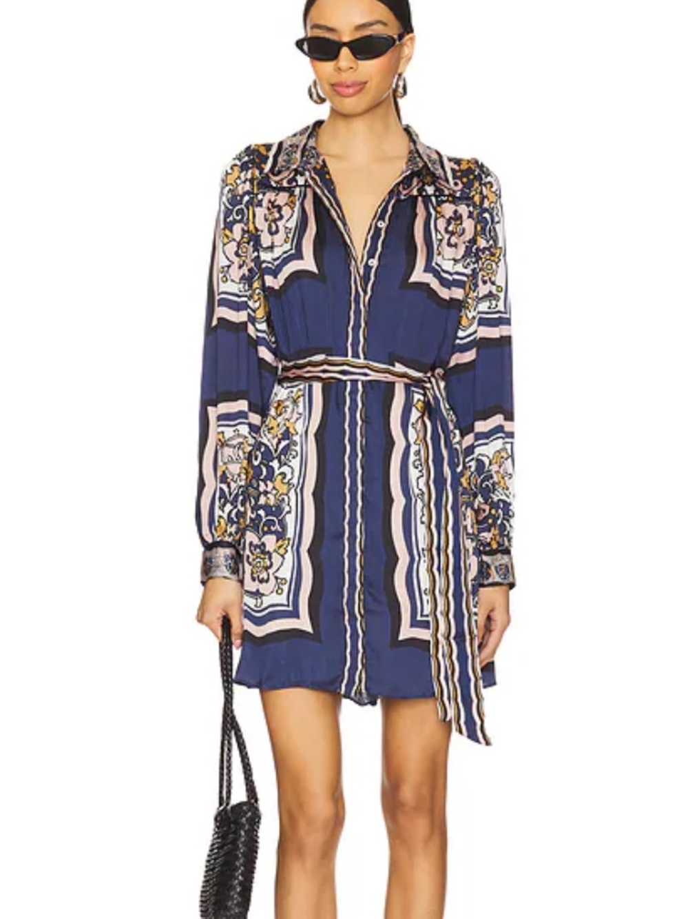 NWT Cleobella Charisma Floral Long-Sleeve Shirt Dress